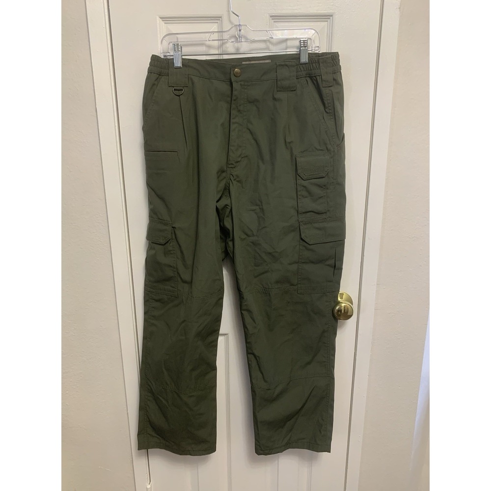5.11 Tactical Cargo Stretch Zip Pocket Active Duty Men's Pants Green 34 x 28